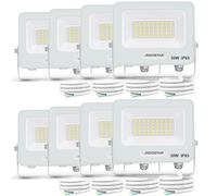 Aigostar Foco LED Exterior 30w, 2450LM Foco Proyector LED, IP65 Impermeable Luz de Seguridad, Luz blanca 6500K Luces led exterior, Para Jardín, Patio, Garaje. 8 Piezas