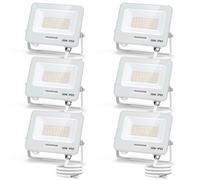 Aigostar Foco LED Exterior 30w, 2450LM Foco Proyector LED, IP65 Impermeable Luz de Seguridad, Natural 4000K Luces led exterior, Para Jardín, Patio, Garaje, Paquete de 6