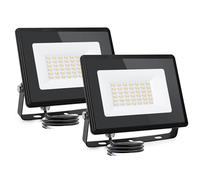 Aigostar Foco Led Exterior 30W 3160 Lúmenes, Luces Impermeable IP65, Proyector LED Blanco Natural 4000K para Jardín, Patio, Garaje, Parque, 2 Piezas