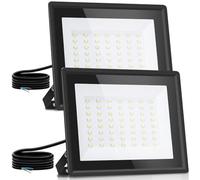 Aigostar Foco Led Exterior 50w,2 piezas,4300 lúmen,Impermeable IP65,Blanco Natural 4000 K,Proyector LED para Interior,Jardín,Patio,Garaje