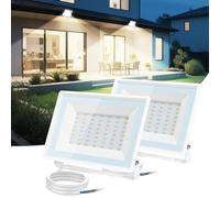 Aigostar Foco LED Exterior 50w,4300LM Foco Proyector LED,IP65 Impermeable Luz de Seguridad,Natural 4000K Luces led exterior, Para Jardín, Patio,Garaje, Paquete de 2