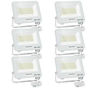 Aigostar Foco LED Exterior 50w, 4500LM Foco Proyector LED, IP65 Impermeable Luz de Seguridad, Luz blanca 6500K Luces led exterior, Para Jardín, Patio, Garaje, Paquete de 6