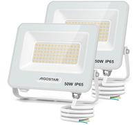 Aigostar Foco LED Exterior 50w, 4500LM Foco Proyector LED, IP65 Impermeable Luz de Seguridad, Natural 4000K Luces led exterior, Para Jardín, Patio, Garaje, Paquete de 2