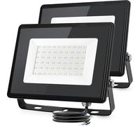 Aigostar Foco Led Exterior 50w,5400 lúmen,2 Piezas,Proyector Led Impermeable IP65,Blanco Frío 6500K para Interior, Jardín,Patio,Garaje,Parqu