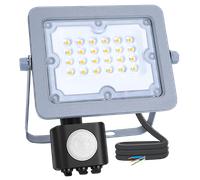Aigostar - Foco LED ultrafino con sensor de movimiento,20W,luz blanco natural 4000K,impermeable IP65.Luz para exterior de gran luminosidad 1800lm para jardines, patios, garajes o caminos de acceso