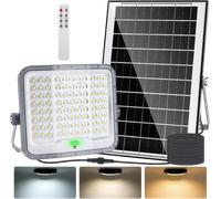 Aigostar - Foco proyector LED con gran panel solar,20000mAH,Batería de gran capacidad.300W,3000lm,Cable de 5m,regulable 3000/4000/6500K.Uso interior/exterior IP65:Porches,Jardín,Patio,Camino,Piscina.