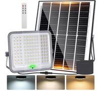 Aigostar - Foco proyector LED con gran panel solar,200W,2000lm,Cable de 5m,15000mAH,Batería de gran capacidad.regulable 3000/4000/6500K.Uso interior/exterior IP65:Porches,Jardín,Patio,Camino,Piscina