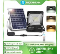 Aigostar Foco Solar 50W 3 Temperaturas Ajustables | 5000mAh IP66 con Mando | para Interior/Exterior, Jardín