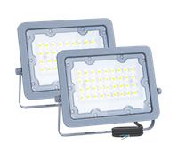 Aigostar Focos Led Exterior 2 piezas, 30W 4000K LED Floodlight Exterior, luz de inundación para exteriores de 2450LM a prueba de agua IP65 para patio, jardín, garajes