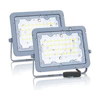 Aigostar Focos LED Exterior 30W Foco LED Exterio 4000K Luces LED Exterior 2450LM a prueba de agua IP65 para patio, jardín, garajes, 2 piezas