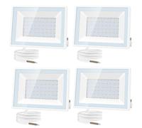 Aigostar Focos Led Exterior,50W 6400K LED Floodlight,luz de inundación para exteriores de 5400LM a prueba de agua IP65 para patio,jardín,garajes 4 piezas