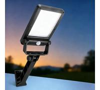 Aigostar Focos LED Exterior Solares 50W, 6500K Luz Solar Exterior con Sensor de Movimiento PIR y 3 Modos, IP65 Impermeable, Farola Solar LED para Pared Jardin Patio Garaje Camino Porche