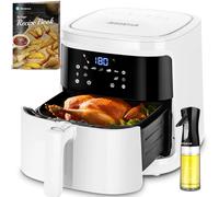 AIGOSTAR Freidora de Aire sin Aceite 7L,1900W. Pantalla LED táctil, 7 Funciones Preestablecidas + Mantener Caliente y Modo Manual, Libro de Recetas Incluido, Libre de BPA