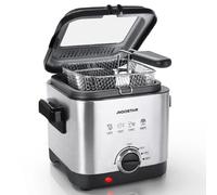 Aigostar Fries 30IZD - Freidora Compacta de 1.5 Litros, 1000W, Libre de BPA, con Amplia Ventana Transparente y Temperatura Ajustable, Fabricada en Acero Inoxidable 304, Diseño Exclusivo