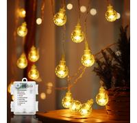 Aigostar Guirnalda Luces 10.3M 100LED Guirnalda Luces Pilas 8 Modos de Luces Decorativas de Navidad, Guirnalda Luces Exterior IP44 Impermeable para Navidad, Fiestas y Reuniones, burbuja
