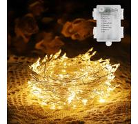 Aigostar Guirnalda Luces Pilas Blanco Cálido, 9 Metros 300 LED Guirnalda de luces de Cobre con Temporizador, 8 Modos de iluminación, Ideal Para Navidad, Jardín, Dormitorio, Bodas y fiestas