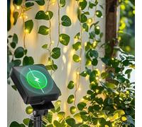 Aigostar Guirnalda Solar Exterior con Hiedra Artificial | 2+10m 100 Luces LED | Impermeable IP65 | 8 Modos | Decoración Terraza Jardín Balcón