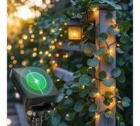 Aigostar Guirnalda Solar Exterior con Hiedra Artificial | 2+10m 100 Luces LED | Impermeable IP65 | 8 Modos | Decoración Terraza Jardín Balcón