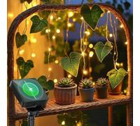 Aigostar Guirnalda Solar Exterior con Hiedra Artificial | 3M+1M*1M 70 Luces LED | Impermeable IP65 | 8 Modos | Decoración Terraza Jardín Balcón