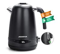 Aigostar Loki - Hervidor de Agua con Regulador de Temperatura Regulable 40°C a 100°C, 1,7 L, 2200W con Pantalla LED. Libre de BPA, Negro