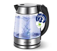 Aigostar Hervidor Agua Electrico de Acero Inox Cristal, Iluminación LED