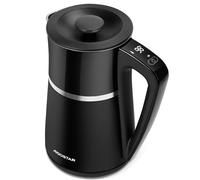 AIGOSTAR Hervidor de Agua, Temperatura Ajustable, Función Mantener Temperatura, Pantalla LED con Visualización de Temperatura.Acero Inoxidable, Doble Pared. (1.7L, 2200W)