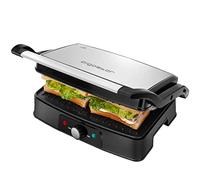 Aigostar Hitte - Parrilla Eléctrica, Grill, Sandwichera y Máquina de Panini,1500W de Potencia, 2 Placas de Cocinado Independientes Antiadherentes, Apertura 180º, Temperatura Regulable