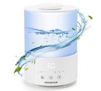 Aigostar Humidificador Ultrasónico 2.5L Silencioso con Control de Humedad 40%-90%, Difusor de Aceites Esenciales, Temporizador de 8H, Luz LED 7 Colores, Apagado Automático, para Dormitorio y Bebé