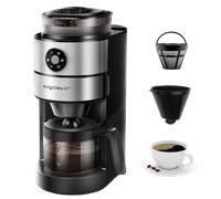 Aigostar Kaffa 30LHX - 2 en 1 Cafetera eléctrica con molinillo integrado. 680-820 W, 5 niveles de molienda. Sistema de goteo, capacidad 2-6 tazas. Función mantener caliente. Libre de BPA.