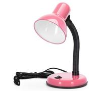 Aigostar Lámpara de Escritorio Retro, Flexo LED Escritorio sin Bombilla, Lámpara de mesa Compatible con Led Bombillas Modelo E27, Máx 240V, Lampara Lectura para Leer, Trabajar, Estudiar,Rosa