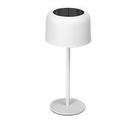 Aigostar Lámpara de Mesa Inalámbrica Recargable Solar y USB, Lámpara de Escritorio Táctil Regulable, Lámpara de Noche IP54 Impermeable para Interior y Exterior, Dormitorio, Restaurante - Blanco