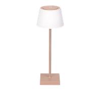 Aigostar Lámpara de Mesa Inalámbrica Recargable USB, Lámpara de Escritorio Táctil Regulable, 3 Modos de Color, Lámpara de Noche IP54 Impermeable para Interior y Exterior, Dormitorio - Marrón Claro