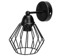 Aigostar Lámpara de Pared extraplano cuadrado Retro E27, Aplique de Pared Diseño de Jaula Ajustable Interior Vintage para Dormitorio Escalera Pasillo, Negro (Sin Bombilla)