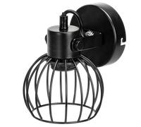Aigostar Lámpara de Pared Retro E27, Aplique de Pared Diseño de Jaula Ajustable Interior Vintage, Adecuada para Dormitorio Escalera Pasillo Salón, Negro (Sin Bombilla)