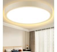 Aigostar Lampara de Techo LED 24W Ø285mm Plafon LED Techo 2500LM luz calida 3000K para Sala de Estar,Dormitorio,Cocina,Pasillo,Balcón