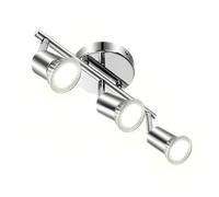 Aigostar Lámpara de Techo LED Focos, Plafón con Focos GU10 3 Luces para Ángulo Ajustable y Giratorio para Interior Focos de Techo Orientables para Dormitorio Cocina (Sin bombillas)