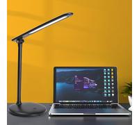 Aigostar lámpara escritorio LED, flexo LED escritorio plegable con cable, 3 modos, 5 niveles de brillo, puerto tipo C, batería recargable, función de memoria, flexible ajustable, control táctil
