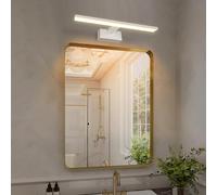 Aigostar Lampara LED de Espejo 40cm 8W 560LM Lámpara de Baño Amarillo Cálido 4000K Lámpara LED de Pared IP44 230V Luz de Espejo de Baño de 560lm Blanco