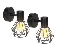 Aigostar Lámpara Techo Focos,Focos Led Interior Techo Base E14, Apliques Focos de Techo Orientables , Plafón Foco de Techo LED Para Dormitorio,Salón,Pasillos,Decoración mural 2 paquetes(Sin Bombillas)