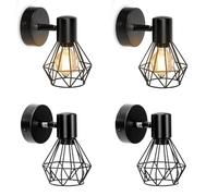 Aigostar Lámpara Techo Focos,Focos Led Interior Techo Base E14, Apliques Focos de Techo Orientables, Plafón Foco de Techo LED Para Dormitorio,Salón,Pasillos,Decoración mural 4 paquetes(Sin Bombillas)