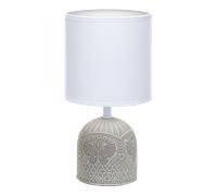 Aigostar - Lámparas de Mesita de Noche, Lámpara de Mesa E14, Grabado de Mariposas, Pantalla de Tela Color Blanco, Lámpara Escritorio Diseño Clasico Vintage para Dormitorio, Estudio, L13 x H26cm