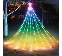 Aigostar Luces Arbol Navideñas Inteligentes RGBIC con Estrellas, 2.5 m, 250 LEDs, Múltiples Modos de Luz, Control por App y Mando, IP44, Temporizador Inteligente, para Interior y Exterior