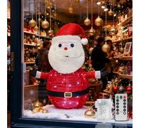 Aigostar Luces Decorativas Navideñas de Papá Noel con Caja de Pilas, Plegable, con Mando a Distancia, Luz Blanca Fría, 8 Modos, 70cm, Temporizador, IP44 para Interior y Exterior