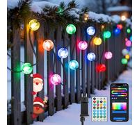 Aigostar Luces Navidad(Bolas) RGBIC Inteligente, Guirnalda Luces LED con 10M 66LEDs, Control por Segmentos DIY de Color, Music Sync, 39 Modos Dinámicos, IP44 Impermeable para Interior y Exterior