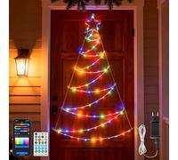 Aigostar Luces para Árbol Navidad con Anillo RGBIC Smart, 1.4M 140 LEDs, Control por APP y Mando, 39 Efectos Dinámicos, 150+ Escenas, Music Sync, para árbol de Navida Interior Exterior Decoracion