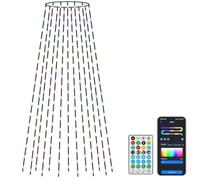 Aigostar Luces para Árbol Navidad con Anillo RGBIC Smart, 1.5M 150 Leds, Control por App y Mando, 39 Efectos Dinámicos, 150+ Escenas, Music Sync, para árbol de Navida Interior Exterior Decoracion