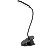 Aigostar Luz Lectura,Lámpara Lectura Pinza con 360° Brazo Flexible Regulable, Luz de Cama con Clip,3 Modos,Recargable Usb Flexo Led Escritorio 4000K Protección Ojos Colors Para Leer, Trabajar,Negro
