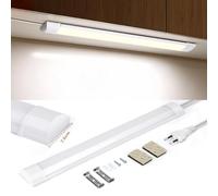 Aigostar Luz LED Armario Cocina 60cm, Luz Súper Brillante 2500 lm, Blanco Natural 4000K, Ancho 7,5cm, Apta Para Cocinas, Armario, Baños y Dormitorios, Modelo Enchufable, 1 Unidade