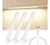 Aigostar Luz LED Armario Cocina 90cm, Luz Súper Brillante 3750 lm, Blanco Natural 4000K, Ancho 7,5cm, Apta Para Cocinas, Armario, Baños y Dormitorios, Modelo Enchufable, 3 Unidade