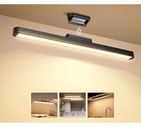 Aigostar Luz LED Armario Magnética, Luz Espejo Baño, Luces led Recargables USB Luz LED Adhesiva de ángulo Ajustable, 4000K Blanca Calida Lámpara de Espejo, Luz LED Cocina Bajo Mueble, Barra Led